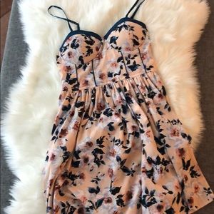 Peach floral dress